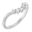 14K White Gold 1/8 CTW Natural Diamond Contour Band