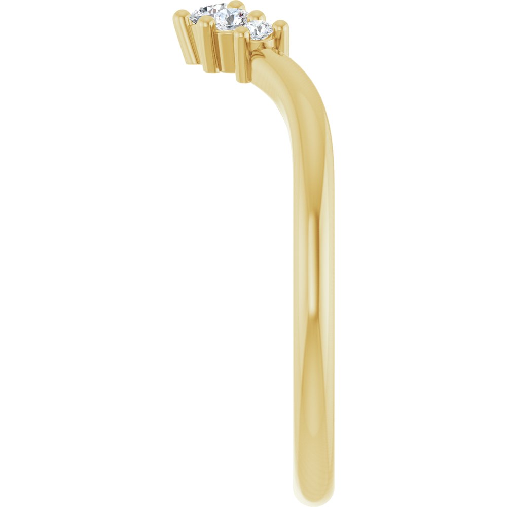 14K Yellow Gold 1/8 CTW Lab-Grown Diamond Contour Band