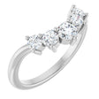 Platinum 1/2 CTW Natural Diamond Contour Band