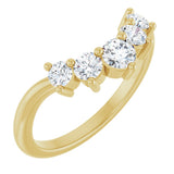 14K Yellow Gold 1/2 CTW Natural Diamond Contour Band