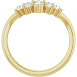 14K Yellow Gold 1/2 CTW Natural Diamond Contour Band