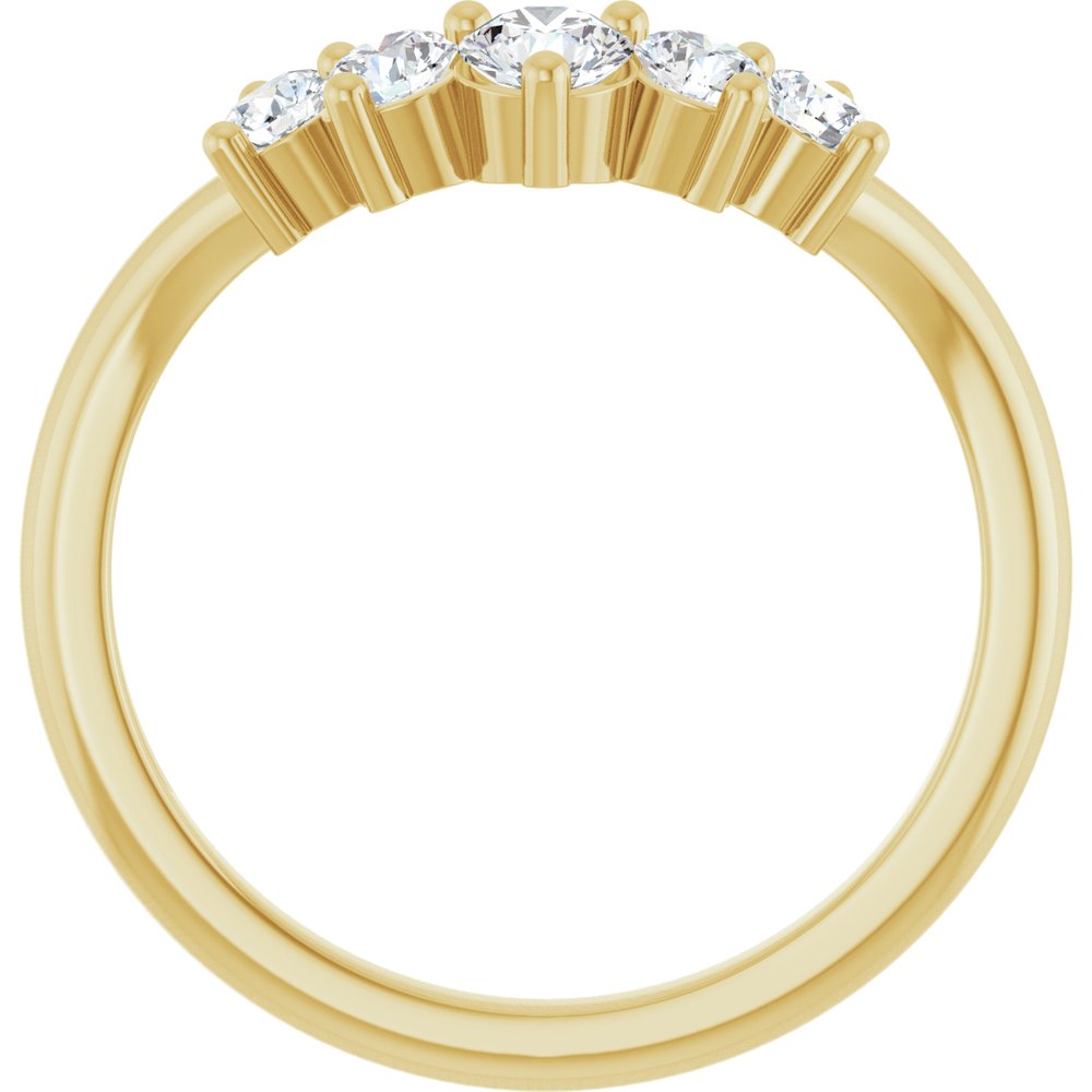 14K Yellow Gold 1/2 CTW Lab-Grown Diamond Contour Band