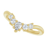14K Yellow Gold 1/3 CTW Lab-Grown Diamond Contour Band