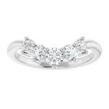 Platinum 1/2 CTW Natural Diamond Contour Band