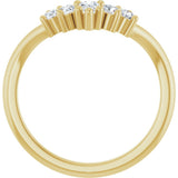 14K Yellow Gold 1/3 CTW Lab-Grown Diamond Contour Band