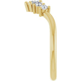 14K Yellow Gold 1/3 CTW Lab-Grown Diamond Contour Band