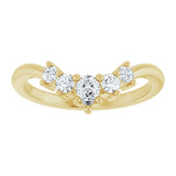 14K Yellow Gold 1/3 CTW Lab-Grown Diamond Contour Band