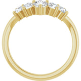 14K Yellow Gold 3/4 CTW Lab-Grown Diamond Contour Band
