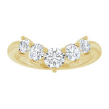 14K Yellow Gold 3/4 CTW Lab-Grown Diamond Contour Band