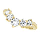 14K Yellow Gold 3/4 CTW Lab-Grown Diamond Contour Band