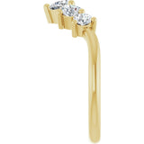 14K Yellow Gold 3/4 CTW Lab-Grown Diamond Contour Band