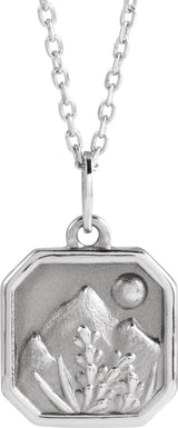 Sterling Silver Mountain 16-18" Necklace