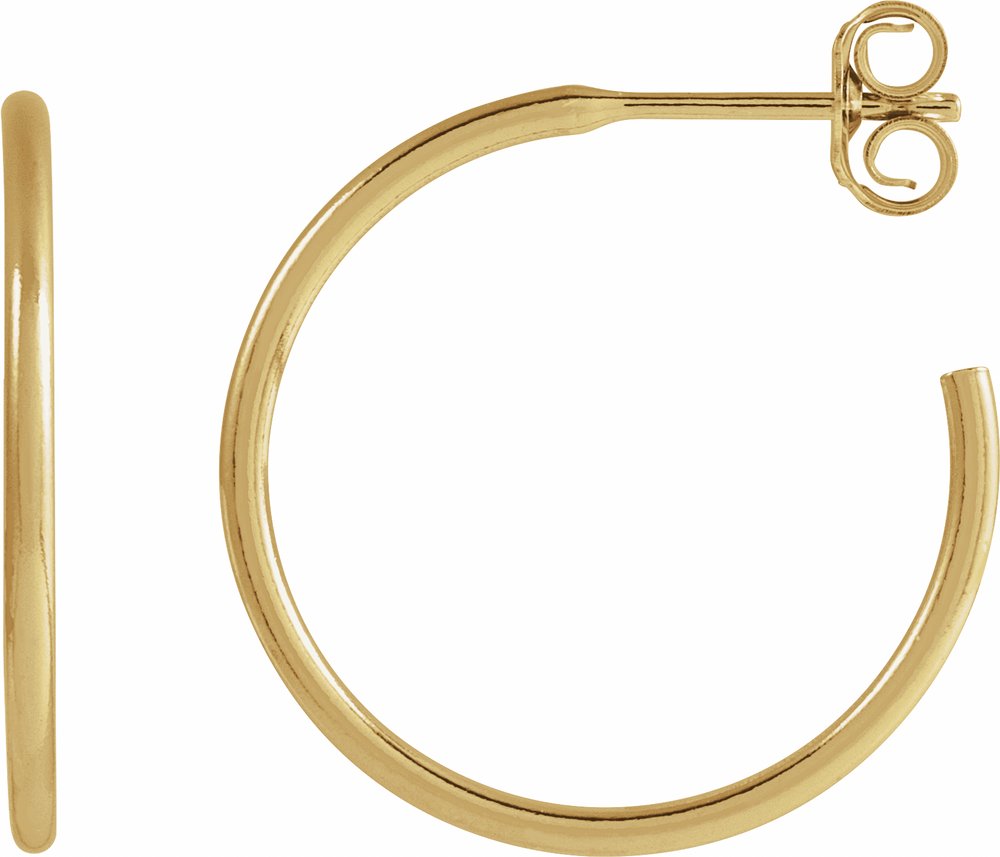 14K Yellow Gold-Filled 20 mm Hoop Earrings