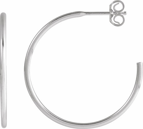 Sterling Silver 25 mm Hoop Earrings