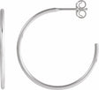 Sterling Silver 25 mm Hoop Earrings
