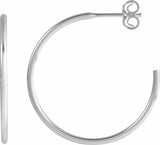 Sterling Silver 25 mm Hoop Earrings