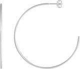 Sterling Silver 45 mm Hoop Earrings