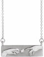 Sterling Silver .0075 CTW Natural Diamond Creation of Adam 18" Necklace