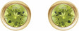 14K Yellow Natural Peridot Bezel-Set Earrings