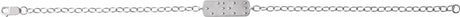 Sterling Silver Reversible Love Braille 7" Bracelet
