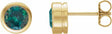 14K Yellow Gold Lab-Grown Alexandrite Bezel-Set Earrings