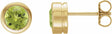 14K Yellow Natural Peridot Bezel-Set Earrings