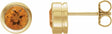 14K Yellow Gold Natural Citrine Bezel-Set Earrings