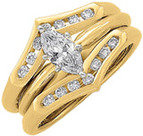 14K Yellow Gold 1/4 CTW Natural Diamond Ring Guard 