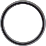 Black Titanium 6 mm Comfort-Fit Half Round Band