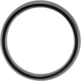 Black Titanium 6 mm Comfort-Fit Half Round Band Size 8.5