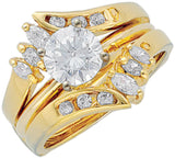 14K Yellow 1/3 CTW Natural Diamond Ring Guard