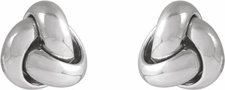 Sterling Silver 6 mm Knot Earrings