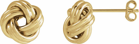 14K Yellow 8 mm Knot Earrings