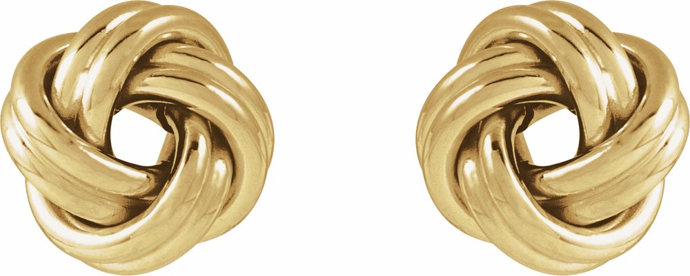 14K Yellow 8 mm Knot Earrings
