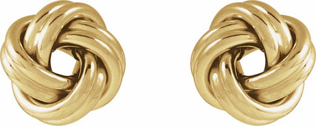 14K Yellow 8 mm Knot Earrings