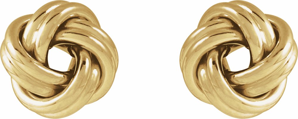 14K Yellow 8 mm Knot Earrings