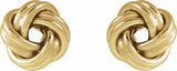 14K Yellow 8 mm Knot Earrings