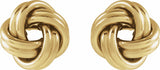 14K Yellow 10 mm Knot Earrings