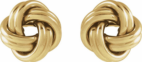 14K Yellow 10 mm Knot Earrings