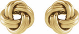 14K Yellow 10 mm Knot Earrings