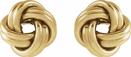 14K Yellow 10 mm Knot Earrings