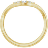 14K Yellow Gold 1/6 CTW Lab-Grown Diamond Contour Band