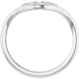 14K White Gold 1/6 CTW Lab-Grown Diamond Contour Band