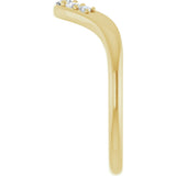14K Yellow Gold 1/6 CTW Lab-Grown Diamond Contour Band