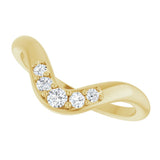 14K Yellow Gold 1/6 CTW Lab-Grown Diamond Contour Band