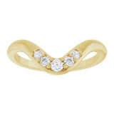 14K Yellow Gold 1/6 CTW Lab-Grown Diamond Contour Band