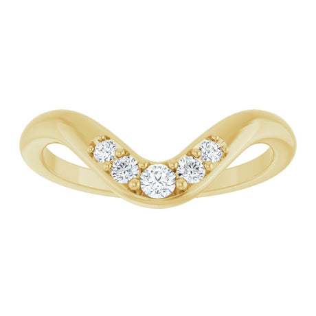 14K Yellow Gold 1/6 CTW Lab-Grown Diamond Contour Band