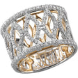 14K White & Yellow 3/4 CTW Natural Diamond Anniversary Band