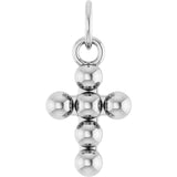 Sterling Silver Beaded Cross Pendant