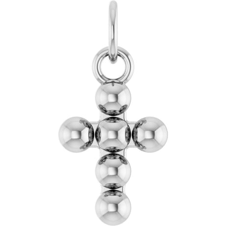 Sterling Silver Beaded Cross Pendant